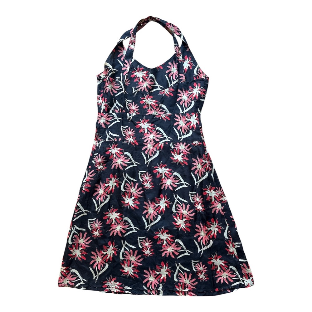 Antonio Fusco Vintage Floral Halter Dress Pink Italian Designer Size S - Picture 2 of 4
